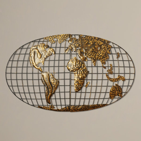 Williston Wall Mounted World Map Sculpture Wall Décor & Reviews